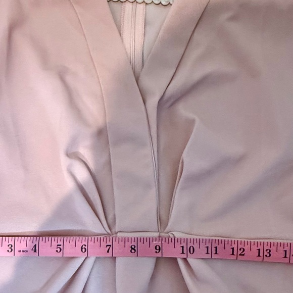 SHEIN Blush Pink Twist Front Cap Sleeve Dress - Size L (8/10) - Picture 6 of 7
